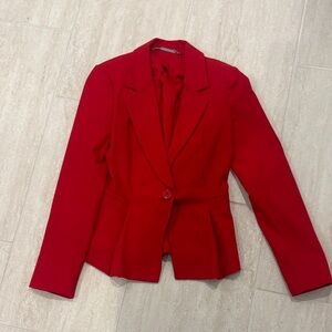 Elegant Red Women's Blazer from White Black size 0